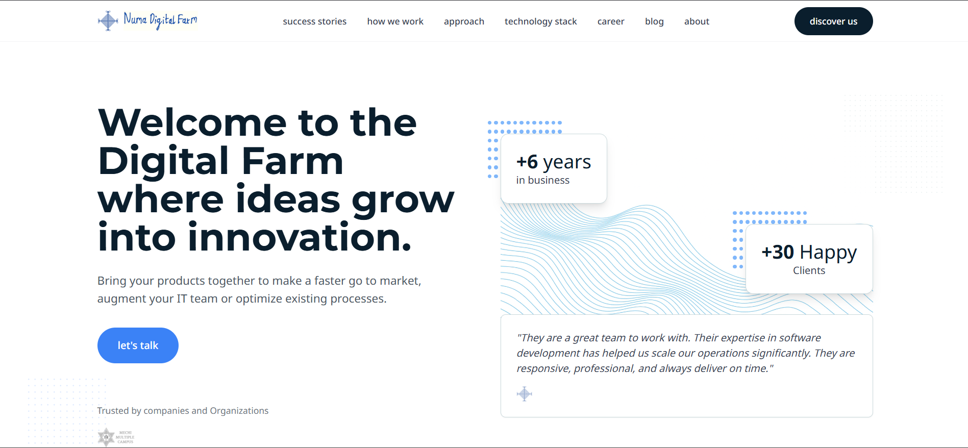 Numa Digital Farm Website – image 1